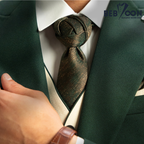 Olive Formal Suit with Plain Beige Waistcoat